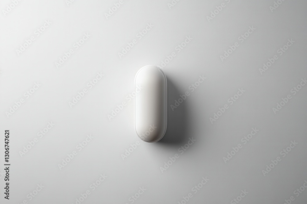 Aufkleber Minimalist capsule against a white background with soft shadows showcasing hyper realistic detail in a balanced composition Generative AI