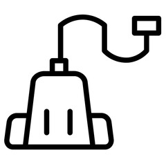 Obraz premium Washing Vacuum Cleaner Line Icon