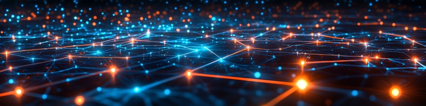 Digital Intelligence Pathways: A grid of AI-driven pathways creating a vast interconnected virtual world