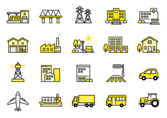 スマートシティアイコン06　Smart city icons