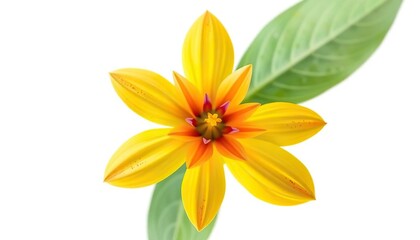 Fototapeta premium A single, vibrant bloom isolated on a pure white background, isolated, colorful