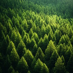 Fototapeta premium Pine Forest Pathway Walking Through a Serene Green Wonderland