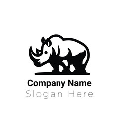 Rhino Animal Logo icon Design, Vector, Illustration