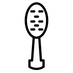 Beauty Brush Hair Line Icon