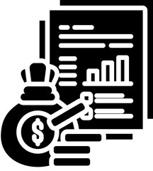 Report Icon in Glyph Style. Simple Vector Design. Simple Vector Glyph Icon