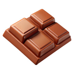 Chocolate bar PNG, Plastic style, 3D, isolated on transparent background