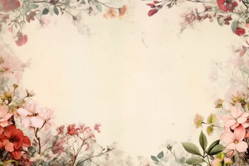 Spring flowers border backgrounds pattern plant.