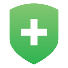 Fototapeta premium Gradient color icon, illustration for Medical care, shield, protection.
