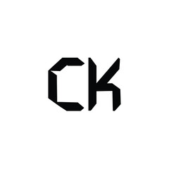 CK monogram logo design letter text name symbol monochrome logotype alphabet character simple logo