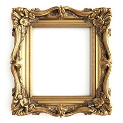 Classic vertical gold frame photo photography decorative.