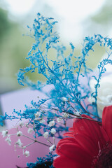 Blue flowers boquet
