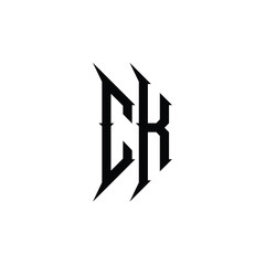 CK monogram logo design letter text name symbol monochrome logotype alphabet character simple logo