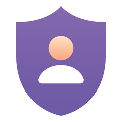 Gradient color icon, illustration for Data security, user security.
