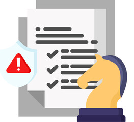 Risk Mitigation Strategies Icon in Flat Color Style. Simple Vector Design. Simple Vector Flat Icon