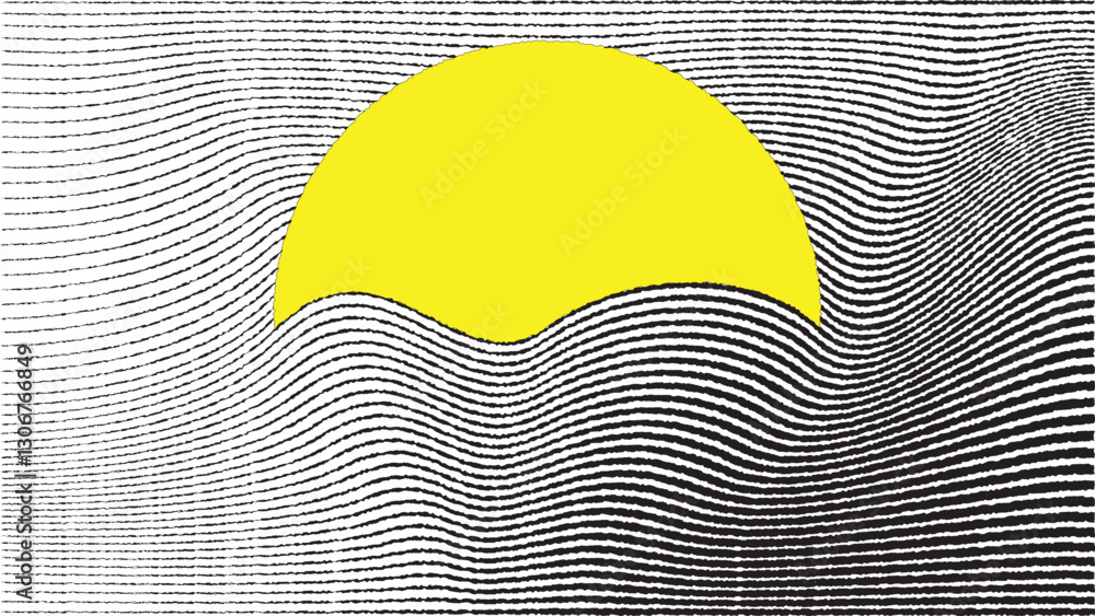 Poster decorative swirl of line. roughen curved lines .abstract flow linear fluid shapes .curly design elem