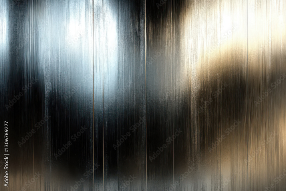 Poster abstract vertical metallic texture with light and shadow patterns in modern art design
