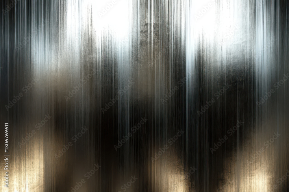 Poster abstract metallic vertical lines with blurred light and dark gradient effect