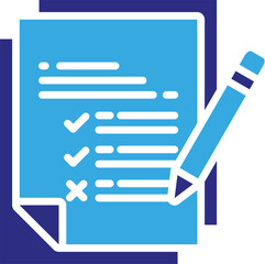 Assessment Icon in Glyph Dual Color Style. Simple Vector Design. Simple Vector Glyph Icon