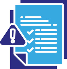 Risk Criteria Icon in Glyph Dual Color Style. Simple Vector Design. Simple Vector Glyph Icon