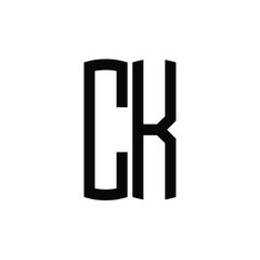 CK monogram logo design letter text name symbol monochrome logotype alphabet character simple logo