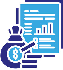 Report Icon in Glyph Dual Color Style. Simple Vector Design. Simple Vector Glyph Icon