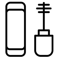 Mascara Beauty Makeup Line Icon