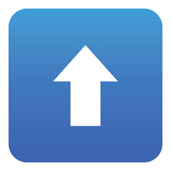 Gradient color icon, illustration for Arrow, direction, upload.