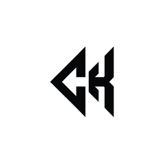 CK monogram logo design letter text name symbol monochrome logotype alphabet character simple logo