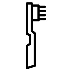 Tooth Brush Paste Line Icon