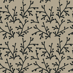 Seamless pattern with floral motif. Spirituality mood. 