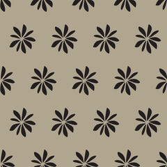Seamless pattern with floral motif. Spirituality mood. 