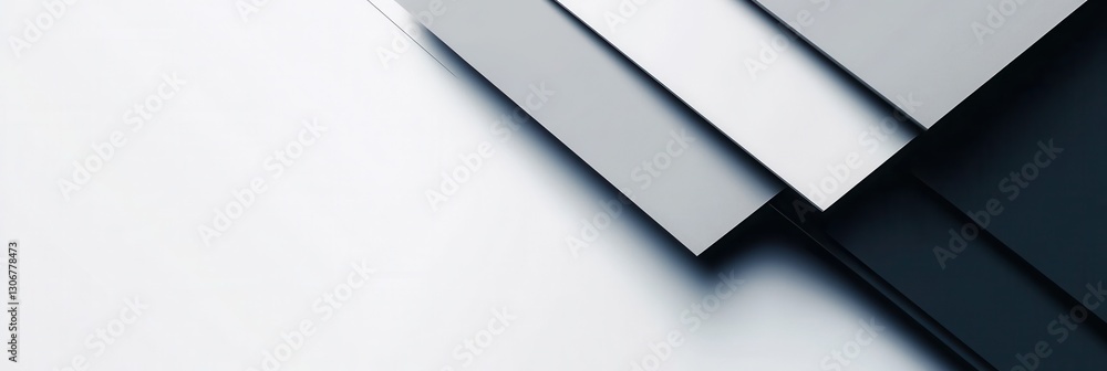 Aufkleber Modern minimalist design featuring geometric lines in gray and blue for branding and communication purposes Generative AI