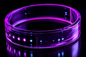  3D VR glasses in neon space, digital art illustration,  technology, futuristic, innovation, person, goggles, modern, adult, horizontal, one person, photography, virtual, virtual reality, adults only,