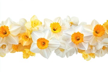 Obraz premium Beautiful Arrangement of Daffodils in White and Yellow Colors