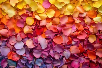 Rose petals background flowers arrangement.