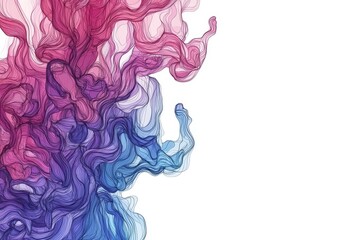 Abstract Swirling Colors in Pink, Purple, and Blue Flowing Design
