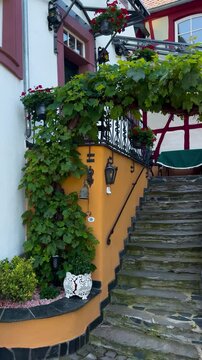 The historic center of the medieval town of Beilstein on Mosel, Cochem, Germany, June 20, 2024. High quality 4k footage