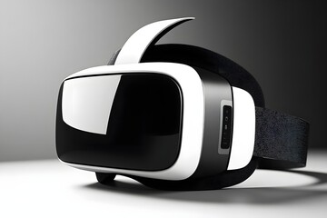  3D VR glasses in neon space, digital art illustration,  technology, futuristic, innovation, person, goggles, modern, adult, horizontal, one person, photography, virtual, virtual reality, adults only,