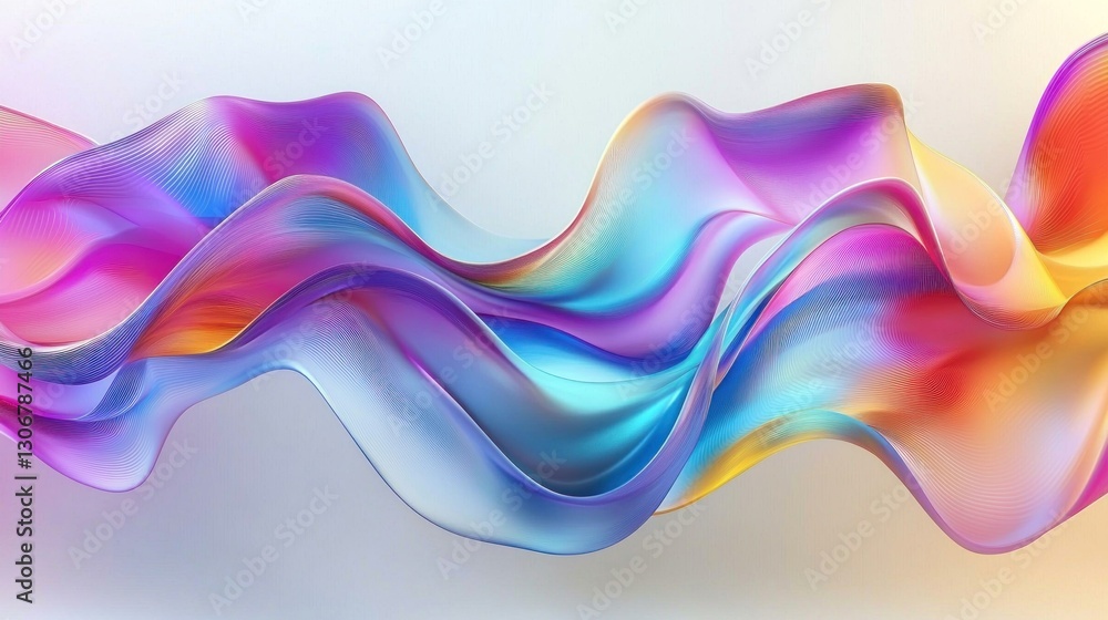 Poster abstract fluid colorful shapes flowing gracefully across a background