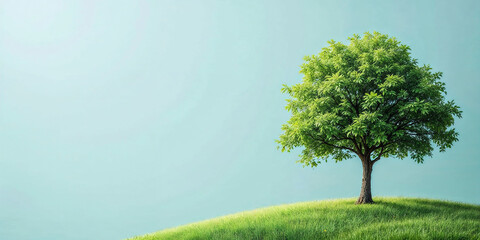 Concept photo of close-up tree with space for text