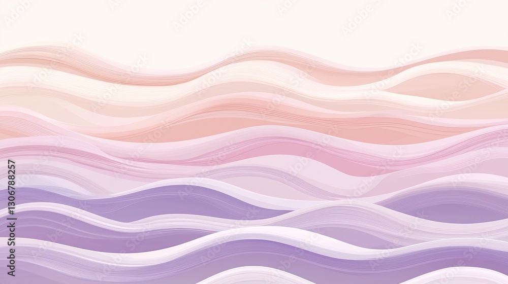 Poster a depiction of flowing colored waves creating an abstract illustration