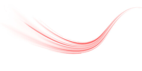 PNG neon rays vector abstract background. Red futuristic technological style with glowing speed lines. Motion effect, digital highway, cyber road. High-tech dynamic backdrop. Vector illustration.