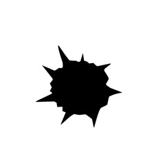 Black Gunshot Holes 