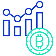 report bitcoin mining outline dual color icon