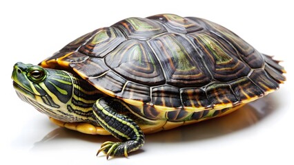 Obraz premium Red-eared Slider Turtle Closeup