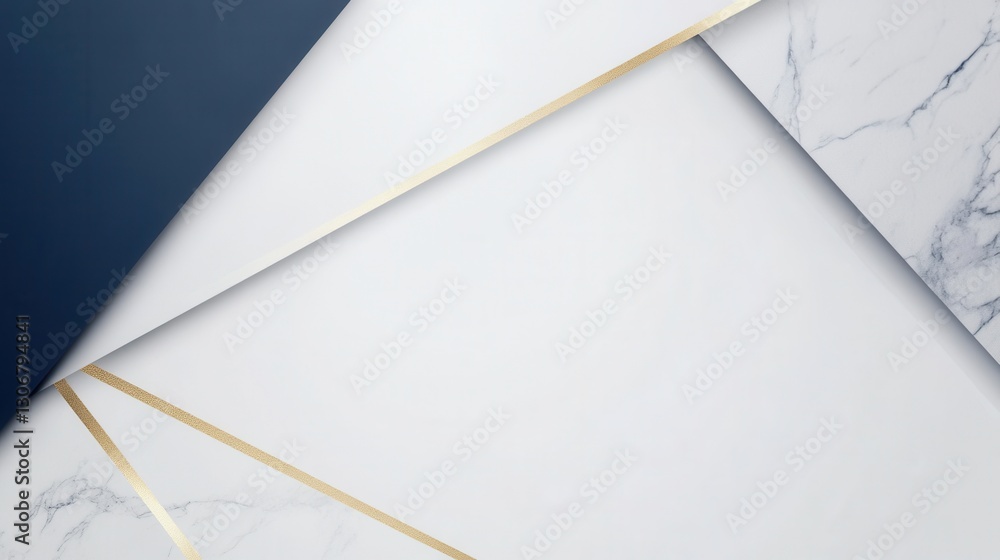 Poster Modern minimalist background with geometric lines in soft gray and navy blue for design and branding purposes Generative AI