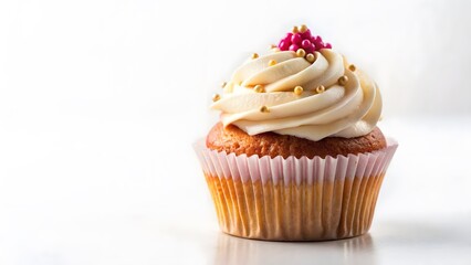 Vanilla Cupcake with Cream Cheese Frosting and Sprinkles