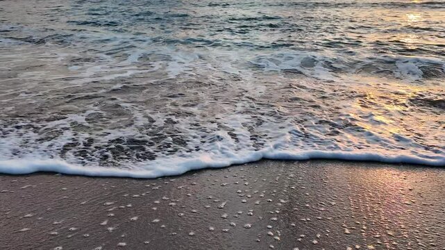 Sea wave video clip.  Ocean vawe 4k video. Travel coast vacation beach video.