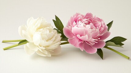 Obraz premium Two Peony Flowers Beauty