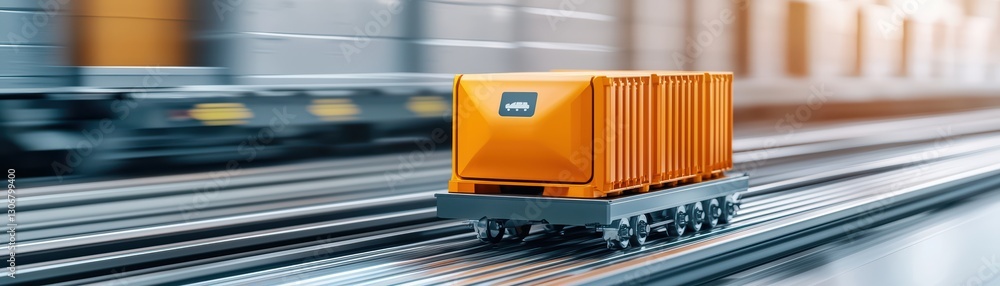 Poster automated robotic freight loading terminal in a railway system for efficient transportation solution